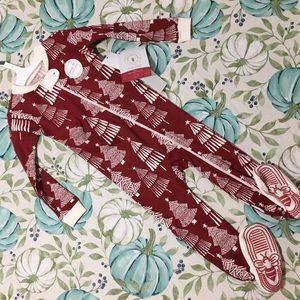 BNWT Burts Bees Baby 18 Month Christmas onesie pajamas